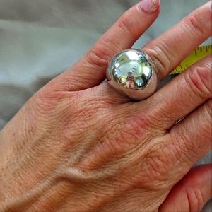 Sterling silver dome ring
